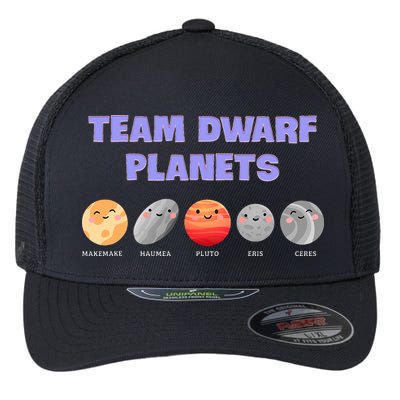 Team Dwarf Planets Pluto Funny Astronomy Science Flexfit Unipanel Trucker Cap