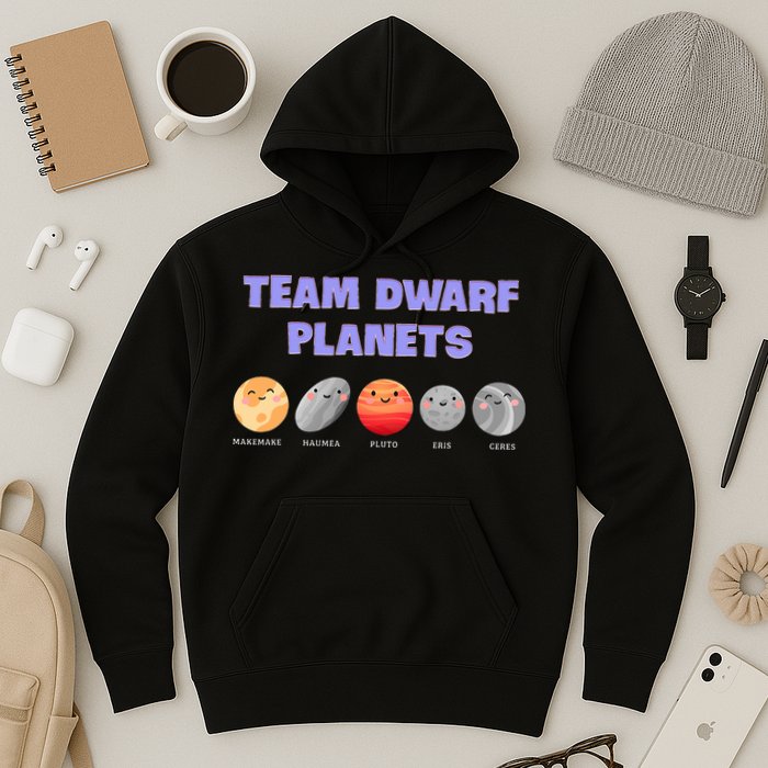 Team Dwarf Planets Pluto Funny Astronomy Science Hoodie