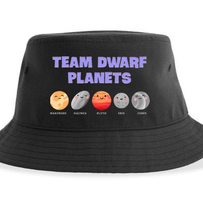 Team Dwarf Planets Pluto Funny Astronomy Science Sustainable Bucket Hat