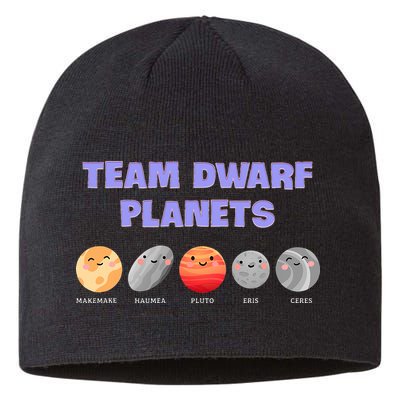 Team Dwarf Planets Pluto Funny Astronomy Science Sustainable Beanie