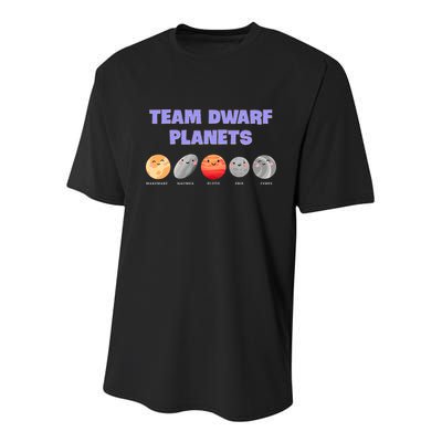 Team Dwarf Planets Pluto Funny Astronomy Science Youth Performance Sprint T-Shirt