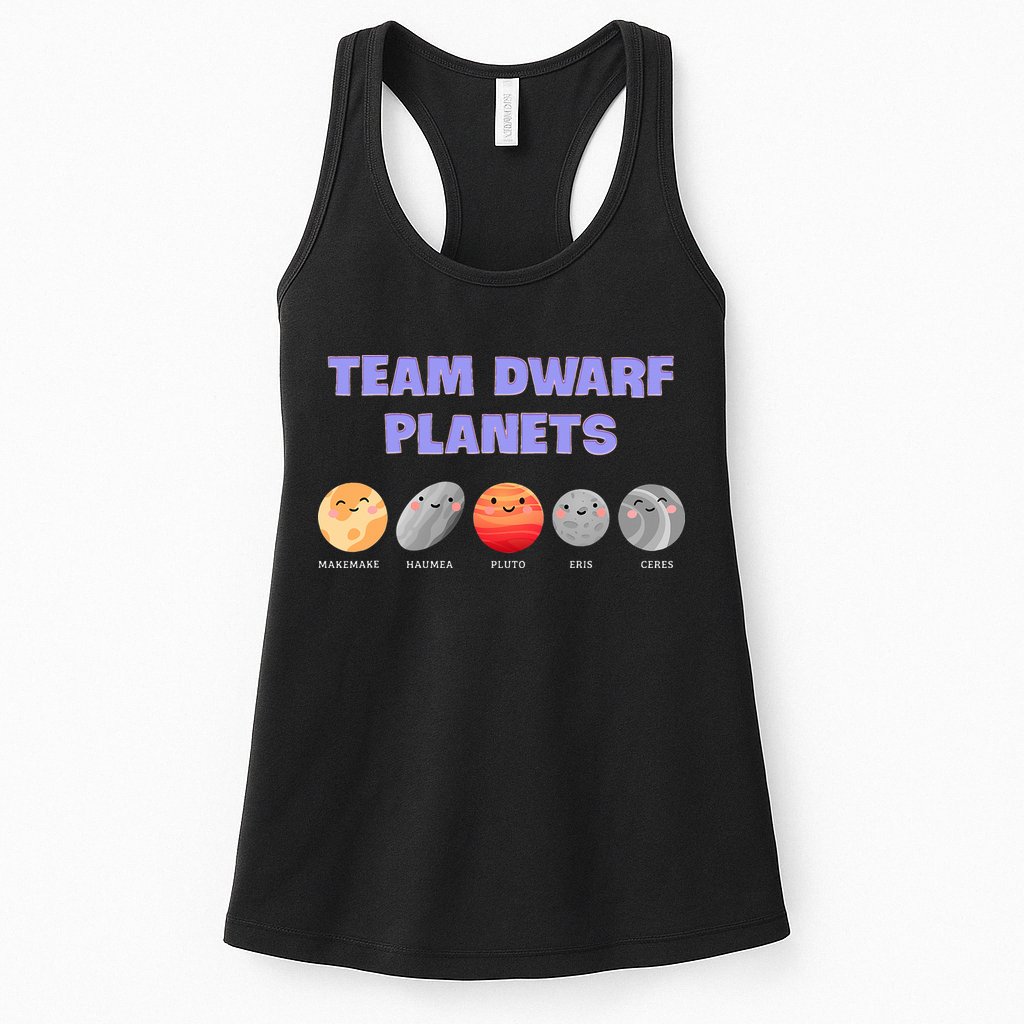 Team Dwarf Planets Pluto Funny Astronomy Science Womens Tank Top