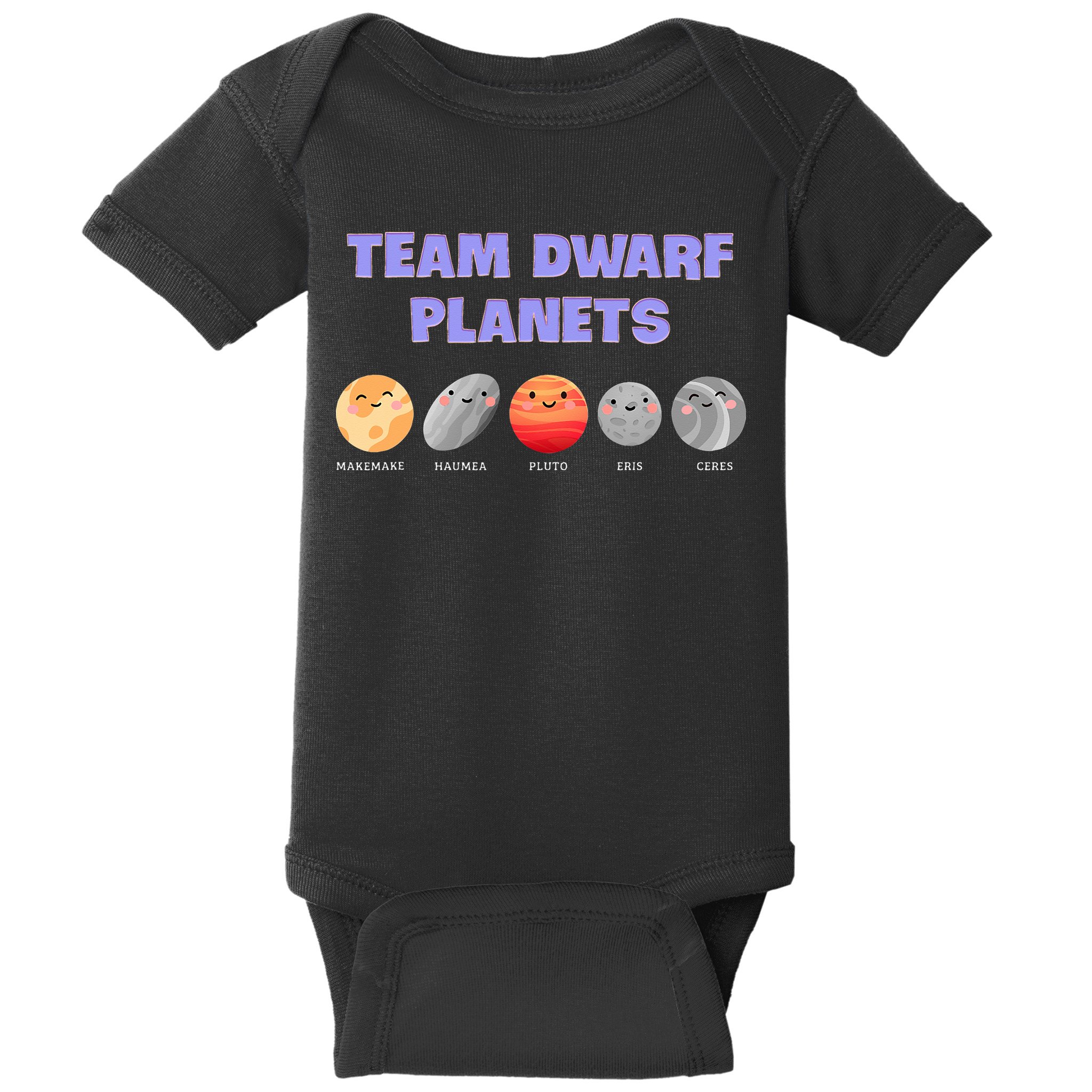 Team Dwarf Planets Pluto Funny Astronomy Science Baby Bodysuit