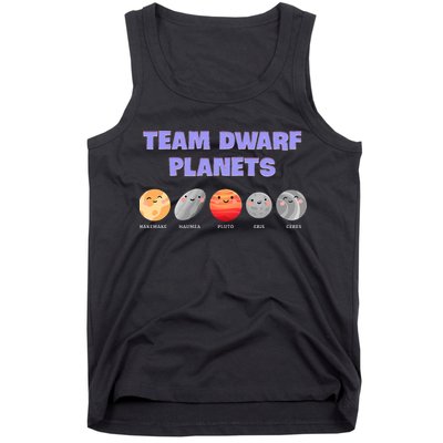Team Dwarf Planets Pluto Funny Astronomy Science Tank Top
