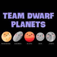 Team Dwarf Planets Pluto Funny Astronomy Science Cropped Pullover Crew