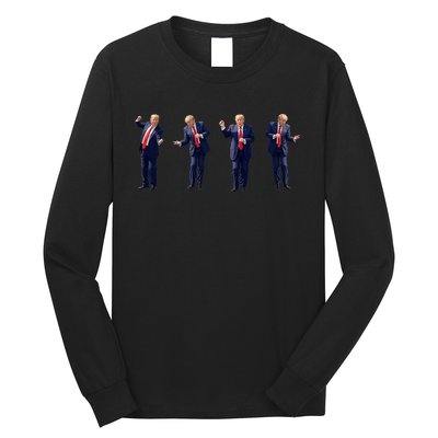 Trump Dance Potus 45 Dance Save America Trump 2024 Long Sleeve Shirt