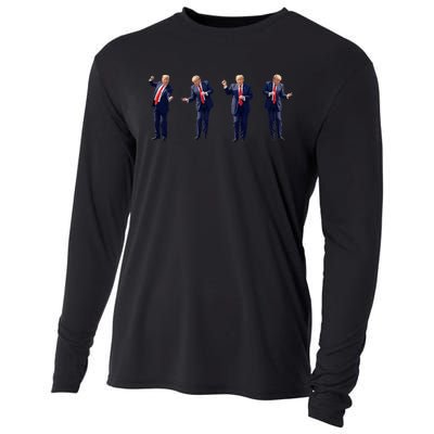 Trump Dance Potus 45 Dance Save America Trump 2024 Cooling Performance Long Sleeve Crew