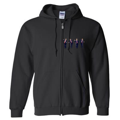 Trump Dance Potus 45 Dance Save America Trump 2024 Full Zip Hoodie