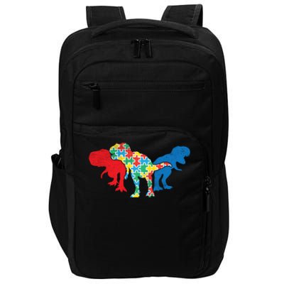 Trex Dinosaurs Puzzle Dino Autism Awareness Asl Funny Gift Impact Tech Backpack