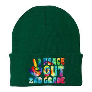 tie dye peace out second grade cute last day of 2nd grade Knit Cap Winter Beanie