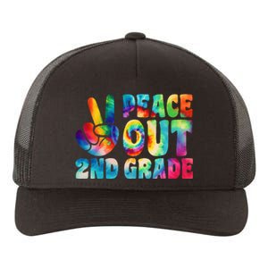 tie dye peace out second grade cute last day of 2nd grade Yupoong Adult 5-Panel Trucker Hat