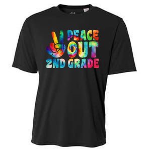 tie dye peace out second grade cute last day of 2nd grade Cooling Performance Crew T-Shirt