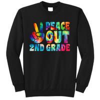 tie dye peace out second grade cute last day of 2nd grade Sweatshirt