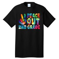 tie dye peace out second grade cute last day of 2nd grade Tall T-Shirt