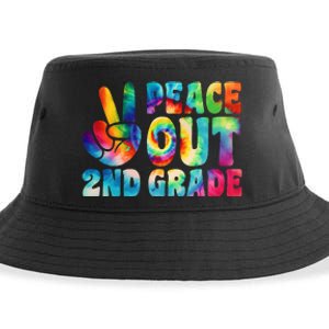 tie dye peace out second grade cute last day of 2nd grade Sustainable Bucket Hat