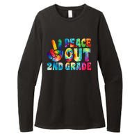 tie dye peace out second grade cute last day of 2nd grade Womens CVC Long Sleeve Shirt