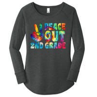 tie dye peace out second grade cute last day of 2nd grade Women's Perfect Tri Tunic Long Sleeve Shirt