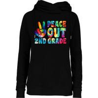 tie dye peace out second grade cute last day of 2nd grade Womens Funnel Neck Pullover Hood