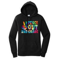 tie dye peace out second grade cute last day of 2nd grade Women's Pullover Hoodie