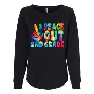 tie dye peace out second grade cute last day of 2nd grade Womens California Wash Sweatshirt