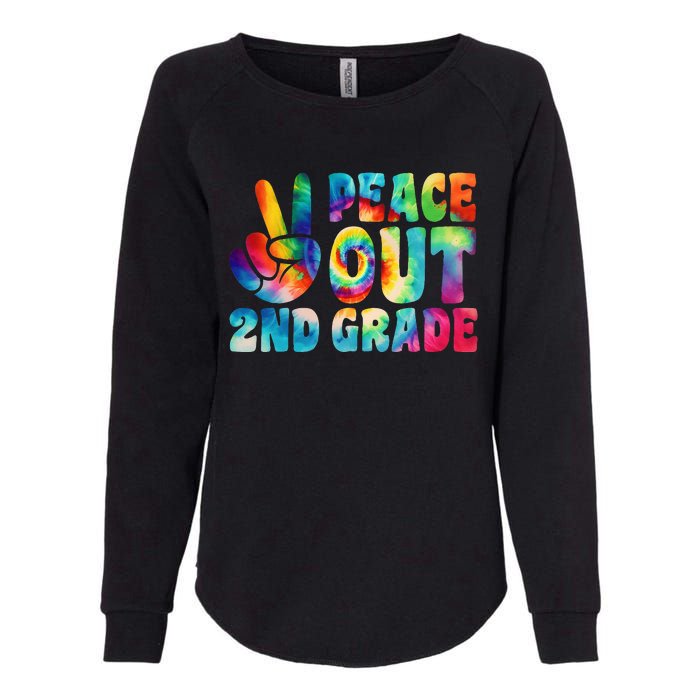 tie dye peace out second grade cute last day of 2nd grade Womens California Wash Sweatshirt