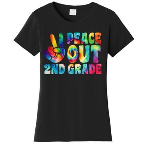 tie dye peace out second grade cute last day of 2nd grade Women's T-Shirt