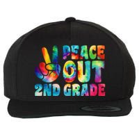 tie dye peace out second grade cute last day of 2nd grade Wool Snapback Cap