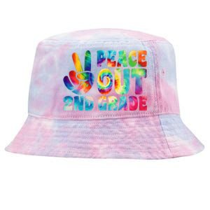 tie dye peace out second grade cute last day of 2nd grade Tie-Dyed Bucket Hat