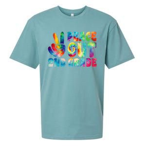 tie dye peace out second grade cute last day of 2nd grade Sueded Cloud Jersey T-Shirt