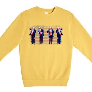 Trump Dance Pro Trump 2024 Trump President Maga 45 47 Premium Crewneck Sweatshirt