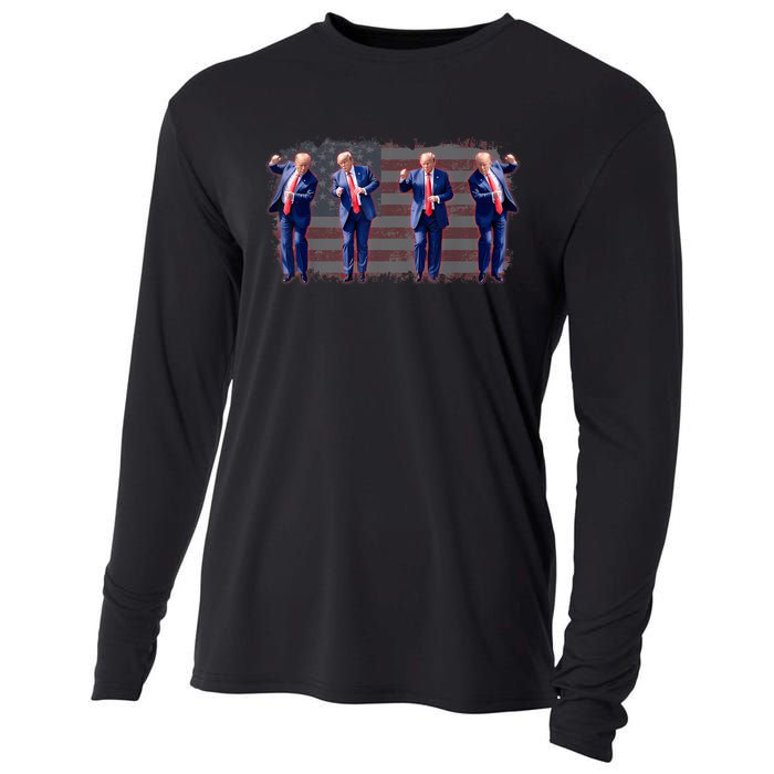 Trump Dance Pro Trump 2024 Trump President Maga 45 47 Cooling Performance Long Sleeve Crew