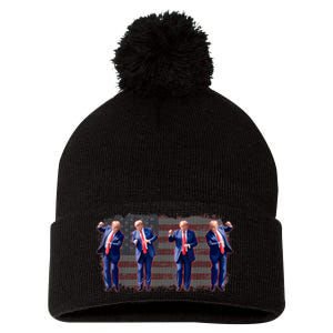 Trump Dance Pro Trump 2024 Trump President Maga 45 47 Pom Pom 12in Knit Beanie