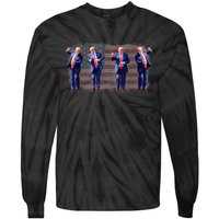 Trump Dance Pro Trump 2024 Trump President Maga 45 47 Tie-Dye Long Sleeve Shirt