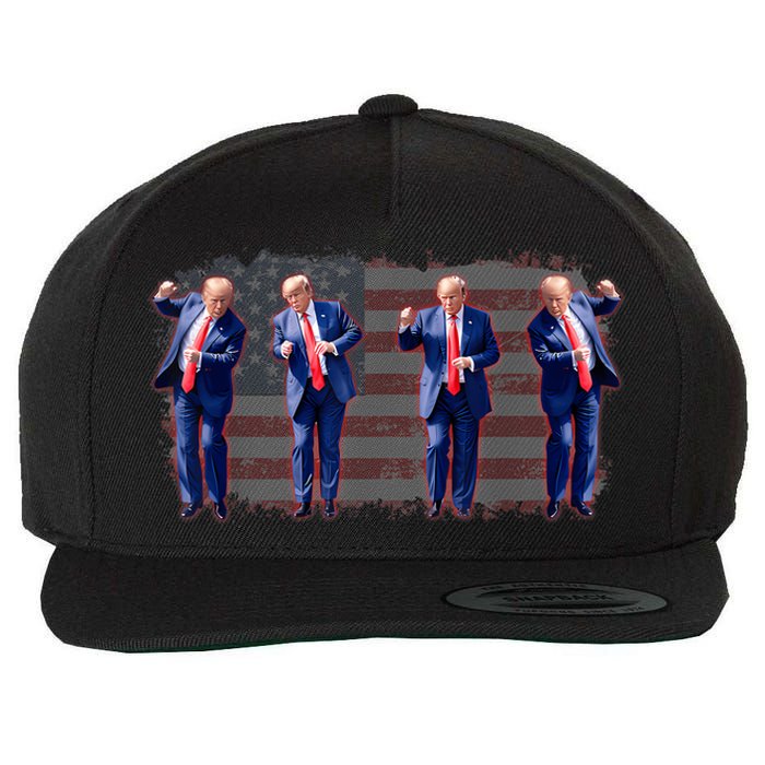 Trump Dance Pro Trump 2024 Trump President Maga 45 47 Wool Snapback Cap