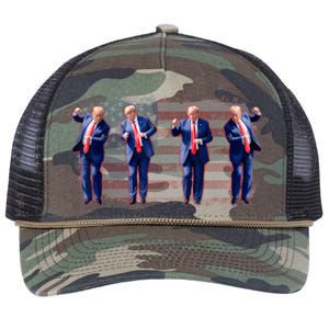 Trump Dance Pro Trump 2024 Trump President Maga 45 47 Retro Rope Trucker Hat Cap