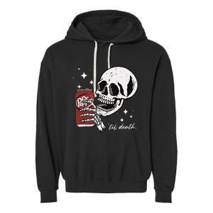 Till Death Pepper Skeleton Halloween Skeleton Drink Pepper Garment-Dyed Fleece Hoodie