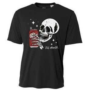 Till Death Pepper Skeleton Halloween Skeleton Drink Pepper Cooling Performance Crew T-Shirt