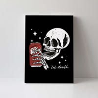 Till Death Pepper Skeleton Halloween Skeleton Drink Pepper Canvas