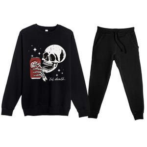 Till Death Pepper Skeleton Halloween Skeleton Drink Pepper Premium Crewneck Sweatsuit Set