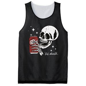 Till Death Pepper Skeleton Halloween Skeleton Drink Pepper Mesh Reversible Basketball Jersey Tank