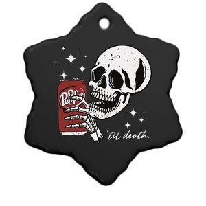 Till Death Pepper Skeleton Halloween Skeleton Drink Pepper Ceramic Star Ornament