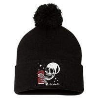 Till Death Pepper Skeleton Halloween Skeleton Drink Pepper Pom Pom 12in Knit Beanie