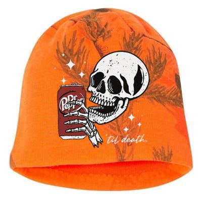 Till Death Pepper Skeleton Halloween Skeleton Drink Pepper Kati - Camo Knit Beanie