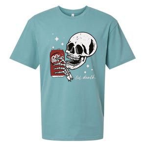 Till Death Pepper Skeleton Halloween Skeleton Drink Pepper Sueded Cloud Jersey T-Shirt