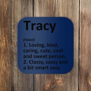 TRACY Definition Personalized Name Funny Birthday Gift Idea Coaster