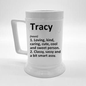 TRACY Definition Personalized Name Funny Birthday Gift Idea Beer Stein