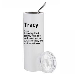 TRACY Definition Personalized Name Funny Birthday Gift Idea Stainless Steel Tumbler