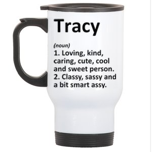 TRACY Definition Personalized Name Funny Birthday Gift Idea Stainless Steel Travel Mug