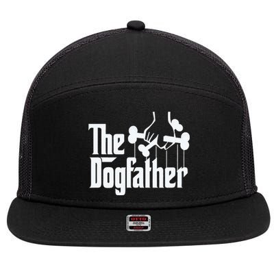 The Dogfather Perfect Gift for Dog Lovers 7 Panel Mesh Trucker Snapback Hat