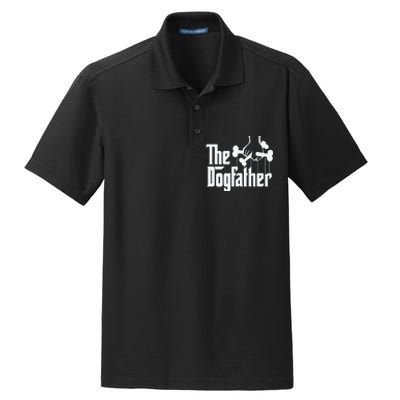 The Dogfather Perfect Gift for Dog Lovers Dry Zone Grid Polo